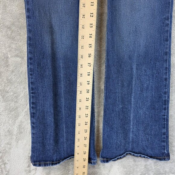 Old Navy Jeans Womens 0 Blue High Rise Flare Leg Stretch Denim Medium Wash Anza - Picture 4 of 12